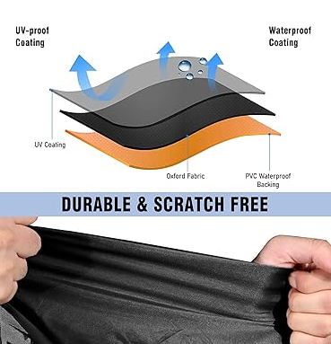 20-22ft Boat Cover Trailerable Marine Grade 600D Black