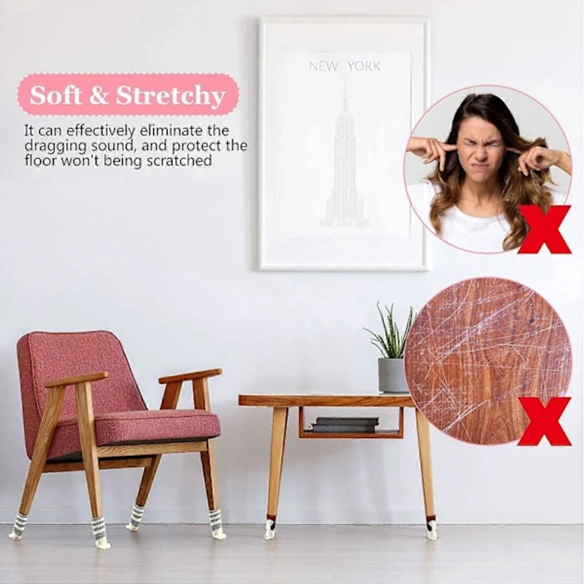 Furniture Socks - 36 pieces (9 sets) - Cat chair socks - Cat paw chair leg socks - Cat furniture socks - Knitted furniture socks
