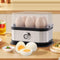 Electric Egg Boiler - Egg Boiler 6 Eggs - Made of Stainless Steel - Intelligent Steamer with Automatic Shut-Off
