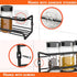 Four-Tier Metal Wall-Mounted Spice Rack - Suitable for Kitchens and Cabinet Interiors - Neatly Organizes Spice Jars and Spices (Black)