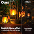 1/2/4 Pack Solar Garden Lights with Flame Effect - Waterproof Hanging Lanterns with USB Charging, Halloween and Garden Decoration (Four-piece set)