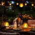 1/2/4 Pack Solar Garden Lights with Flame Effect - Waterproof Hanging Lanterns with USB Charging, Halloween and Garden Decoration (Four-piece set)