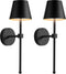 Wireless Wall Lamps 2-pack, LED Lamps with Rechargeable Battery, Stepless Dimmable with Remote Control