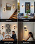 Wireless Wall Lamps 2-pack, LED Lamps with Rechargeable Battery, Stepless Dimmable with Remote Control