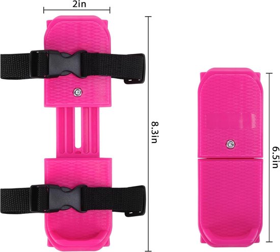 Adjustable Kids' Skates - Double Blade for Stability - With Straps & Shoe Size 16-21 - Blue