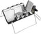 Camping stove - Portable and foldable - Camping cooking - 2600W - Three-sided windproof - Heat-resistant material - Silver