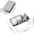 Camping stove - Portable and foldable - Camping cooking - 2600W - Three-sided windproof - Heat-resistant material - Silver