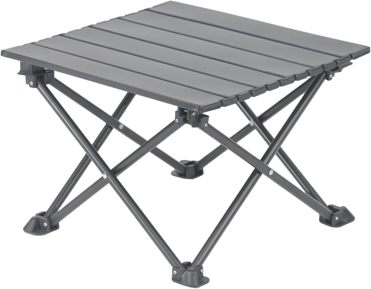 Roll Up Camping Table with Carry Bag, Lightweight Aluminium Table for Picnics, BBQs, Travel and Camping, Black, 39.9 x 34.8 x 27.9 cm