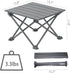 Roll Up Camping Table with Carry Bag, Lightweight Aluminium Table for Picnics, BBQs, Travel and Camping, Black, 39.9 x 34.8 x 27.9 cm