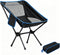 Portable Folding Camping Chair with Carry Bag, Breathable Mesh Outdoor Seat for Hiking, Beach Trips, Picnics, Parks and Home Use, Black
