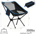 Portable Folding Camping Chair with Carry Bag, Breathable Mesh Outdoor Seat for Hiking, Beach Trips, Picnics, Parks and Home Use, Black