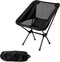 Portable Folding Moon Chair with Carry Bag, Lightweight Aluminium Outdoor Seat for Camping, Hiking, Beach, Fishing and Picnics, Black