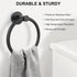 Towel Holder for Bathroom Wall Towel Ring, Stainless Steel Hand Towel Holder Heavy-Duty Towel Hanger for Bath, Kitchen, Matte Black