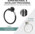 Towel Holder for Bathroom Wall Towel Ring, Stainless Steel Hand Towel Holder Heavy-Duty Towel Hanger for Bath, Kitchen, Matte Black