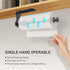 Under Cabinet Paper Towel Holder with Adjustable Damper, One-Hand Easy Tear Wall Mount for Kitchen or Bathroom, Black