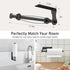 Under Cabinet Paper Towel Holder with Adjustable Damper, One-Hand Easy Tear Wall Mount for Kitchen or Bathroom, Black