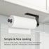 Under Cabinet Paper Towel Holder with Adjustable Damper, One-Hand Easy Tear Wall Mount for Kitchen or Bathroom, Black