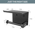 Toilet Paper Holder with Shelf, Adhesive or Screw-In Wall Mount, Waterproof Rustproof Stainless Steel Bathroom Tissue Holder, Matte Black