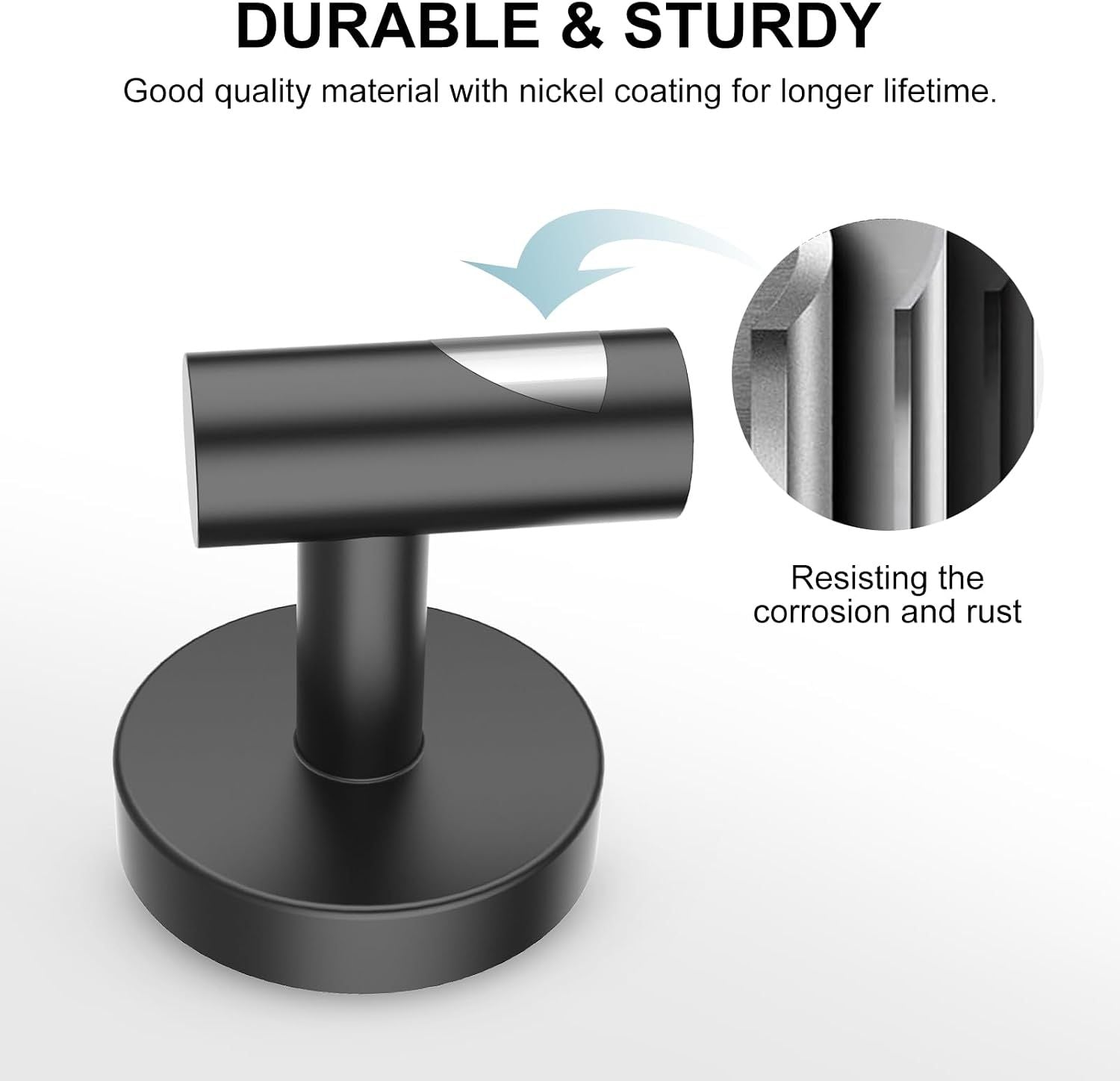 4 Pack Towel Hooks for Bathrooms Screw-in Bathroom Towel Hook Wall Mounted Stainless Steel Shower Towel Hooks for Coat Hanging, Matte Black