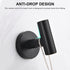 4 Pack Towel Hooks for Bathrooms Screw-in Bathroom Towel Hook Wall Mounted Stainless Steel Shower Towel Hooks for Coat Hanging, Matte Black