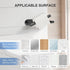 Toilet Paper Holder, Adhesive or Screw-In Wall Mount, Waterproof Rustproof Stainless Steel Bathroom Tissue Holder, Matte Black