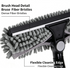 2-in-1 Window Squeegee Cleaning Kit with 10-Section Extension Pole, Rotating Head and 2 Scrubbers for Indoor, Outdoor and Car Glass, Black and Grey