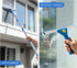11 L Window Cleaning Kit with Bucket, Squeegee and Microfibre Scrubber for Home, Outdoor, Car and Commercial Glass, Blue, 163 cm