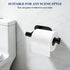 2 Pack Adhesive Toilet Paper Holders, No-Drill Waterproof Rustproof Stainless Steel Wall Mount Tissue Holders for Bathrooms, Matte Black