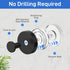 4 Pack Suction Cup Towel Hooks, No-Drill Stainless Steel Wall Hooks for Shower Glass, Bathrooms, Kitchens, Towels and Coats, Matte Black