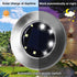 16 Pack Solar Ground Lights, Waterproof In-Ground Landscape Lights for Garden Paths, Lawns, Patios and Walkways, White Light, 12 cm Diameter