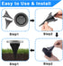 16 Pack Solar Ground Lights, Waterproof In-Ground Landscape Lights for Garden Paths, Lawns, Patios and Walkways, White Light, 12 cm Diameter