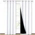2 Pack 100% Blackout Curtains for Bedroom, Thermal Insulated Grommet Drapes for Light and Heat Blocking, Nursery and Living Room, White, 213 cm