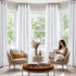 2 Pack 100% Blackout Curtains for Bedroom, Thermal Insulated Grommet Drapes for Light and Heat Blocking, Nursery and Living Room, White, 213 cm