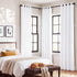 2 Pack 100% Blackout Curtains for Bedroom, Thermal Insulated Grommet Drapes for Light and Heat Blocking, Nursery and Living Room, White, 213 cm