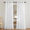 2 Pack White Sheer Curtains, Lightweight Grommet Window Drapes with Light Filtering for Bedroom and Living Room, White, 137 x 213 cm