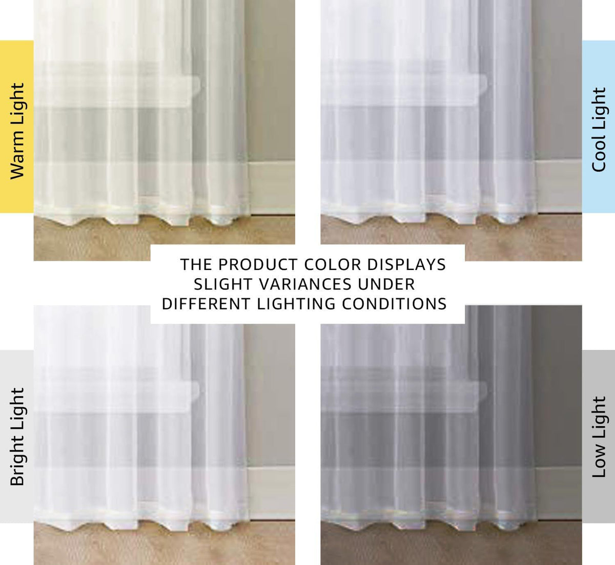 2 Pack White Sheer Curtains, Lightweight Grommet Window Drapes with Light Filtering for Bedroom and Living Room, White, 137 x 213 cm