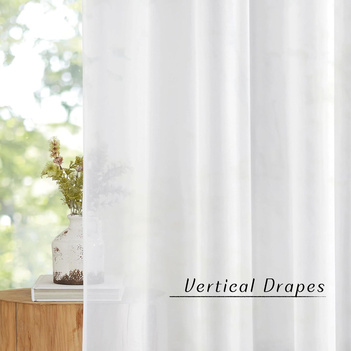 2 Pack White Sheer Curtains, Lightweight Grommet Window Drapes with Light Filtering for Bedroom and Living Room, White, 137 x 213 cm