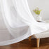 2 Pack White Sheer Curtains, Lightweight Grommet Window Drapes with Light Filtering for Bedroom and Living Room, White, 137 x 213 cm