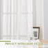 2 Pack White Sheer Linen Curtains, Grommet Light-Filtering Window Drapes for Bedroom and Living Room, White, 132 x 213 cm