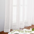 2 Pack White Sheer Linen Curtains, Grommet Light-Filtering Window Drapes for Bedroom and Living Room, White, 132 x 213 cm