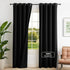 2 Pack 100% Blackout Curtains for Bedroom, Thermal Insulated Grommet Drapes for Living Room and Light Blocking, Black, 132 x 213 cm