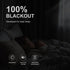 2 Pack 100% Blackout Curtains for Bedroom, Thermal Insulated Grommet Drapes for Living Room and Light Blocking, Black, 132 x 213 cm