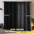 2 Pack 100% Blackout Curtains for Bedroom, Thermal Insulated Grommet Drapes for Living Room and Light Blocking, Black, 132 x 213 cm