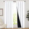 2 Pack White Blackout Curtains for Bedroom, Thermal Insulated Rod Pocket Drapes for Light Blocking and Noise Reduction, White, 132 x 213 cm
