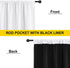 2 Pack White Blackout Curtains for Bedroom, Thermal Insulated Rod Pocket Drapes for Light Blocking and Noise Reduction, White, 132 x 213 cm