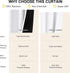 2 Pack White Blackout Curtains for Bedroom, Thermal Insulated Rod Pocket Drapes for Light Blocking and Noise Reduction, White, 132 x 213 cm