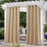 Waterproof Outdoor Patio Curtain, Blackout Gazebo Drape for Pergola, Porch and Privacy Screening, Single Panel, Biscotti Beige, 132 x 241 cm