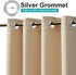 Waterproof Outdoor Patio Curtain, Blackout Gazebo Drape for Pergola, Porch and Privacy Screening, Single Panel, Biscotti Beige, 132 x 241 cm