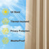 Waterproof Outdoor Patio Curtain, Blackout Gazebo Drape for Pergola, Porch and Privacy Screening, Single Panel, Biscotti Beige, 132 x 241 cm