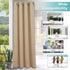 Waterproof Outdoor Patio Curtain, Blackout Gazebo Drape for Pergola, Porch and Privacy Screening, Single Panel, Biscotti Beige, 132 x 241 cm